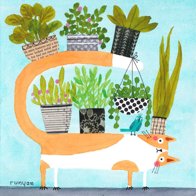 HOUSE PLANT BRACKET _Cats _  Creatif