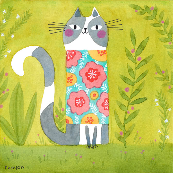 FLOWER SWEATER _Cat- Floral _  Creatif