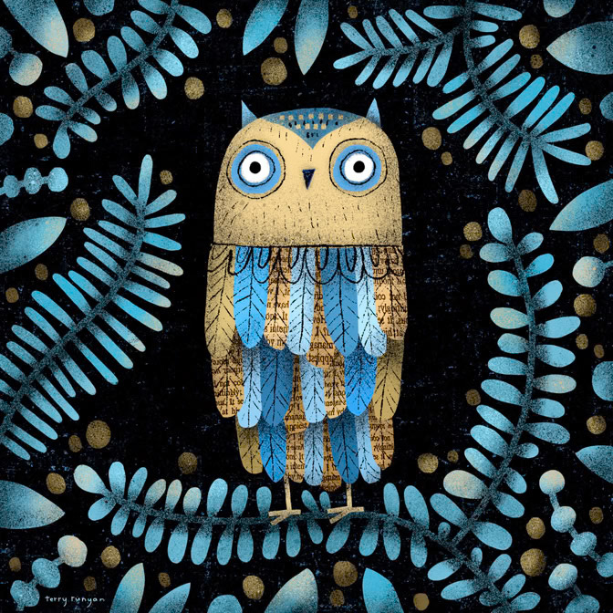 FEATHER DRESS 100dpi _Animals- Owl _  Creatif ©Terry Runyan - Creatif License