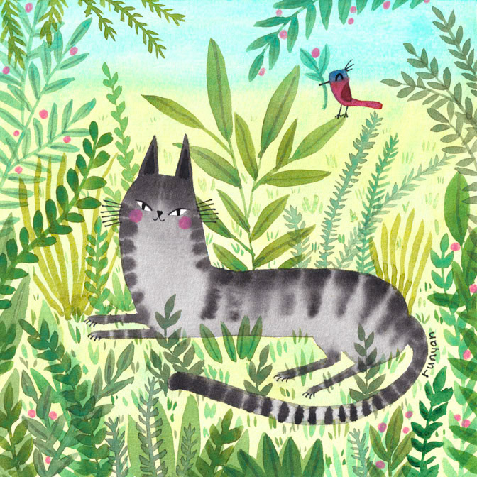 TABBY NATURE _Bird- Cats- Floral _  Creatif