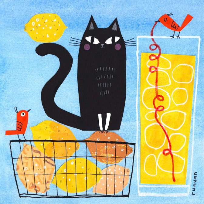 LEMONADE DAY 15x15 _Andrews Mcmeel 2025 cal- Cats _  Creatif
