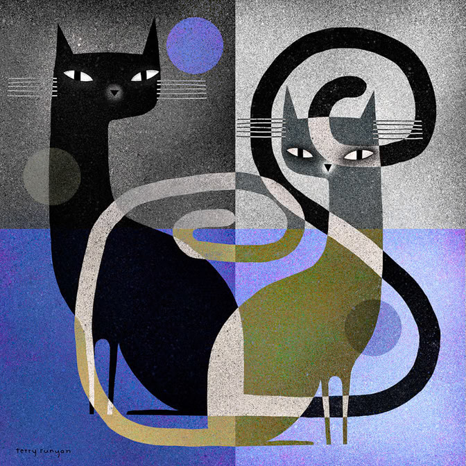 OVERLAP CATS - Terry Runyan - Creatif _Cat _  Creatif