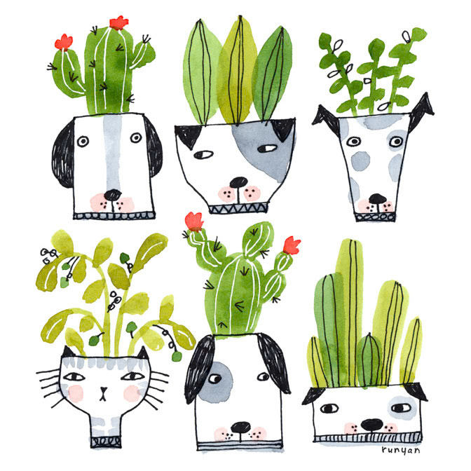 PLANT HEADS 100dpi _Dog _  Creatif ©Terry Runyan - Creatif License