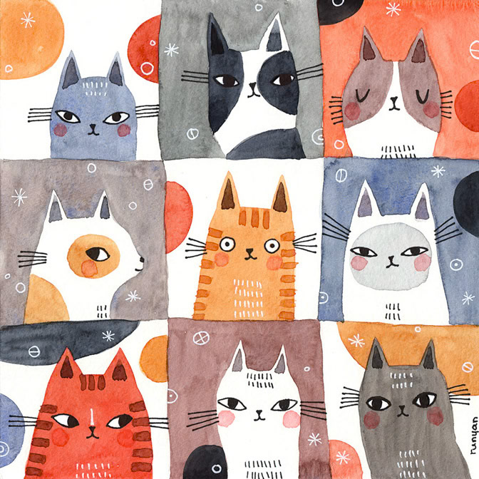 CAT APPLIQUE - Terry Runyan - Creatif _Cat _  Creatif