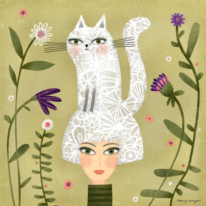 FLOWERY CAT HAT 100dpi _Cat Hair _  Creatif
