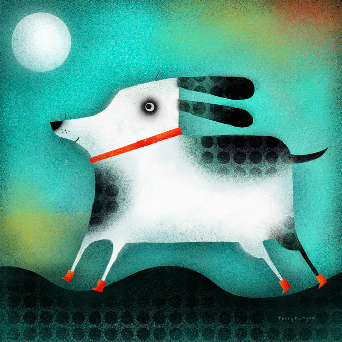 CHASING THE MOON _Dogs _  Creatif ©Terry Runyan - Creatif License