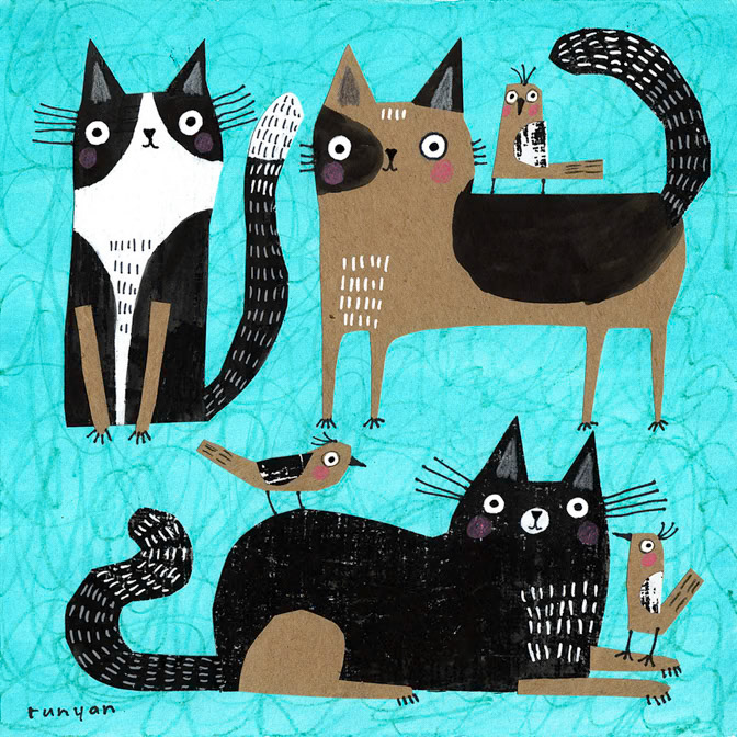 PAPER CATS &amp; BIRDS _Cat _  Creatif