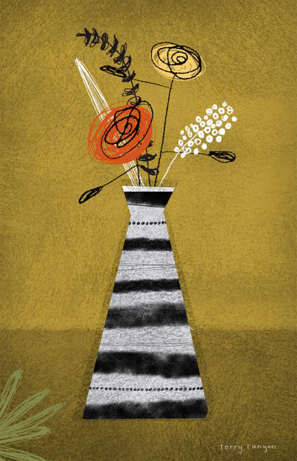 STRIPED VASE _Floral _  Creatif ©Terry Runyan - Creatif License