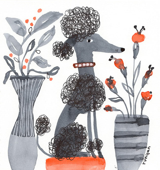 WATERCOLOR POODLE - Terry Runyan - Creatif _Dogs _  Creatif ©Terry Runyan - Creatif License