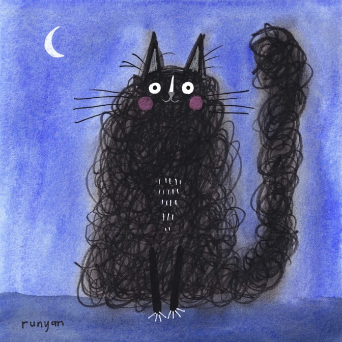 SCRIBBLE BLACK CAT _Cats _  Creatif