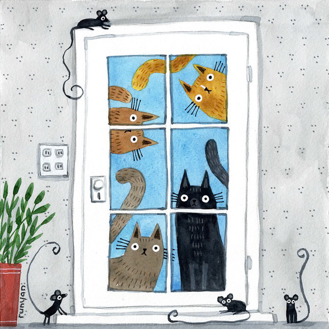 AT THE DOOR _Cat _  Creatif
