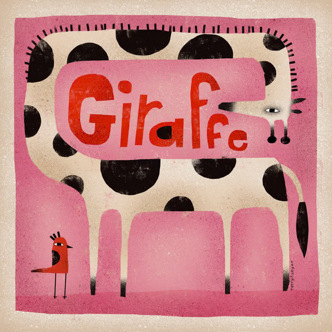 GIRAFFE ON PINK _Animals- Giraffe _  Creatif ©Terry Runyan - Creatif License