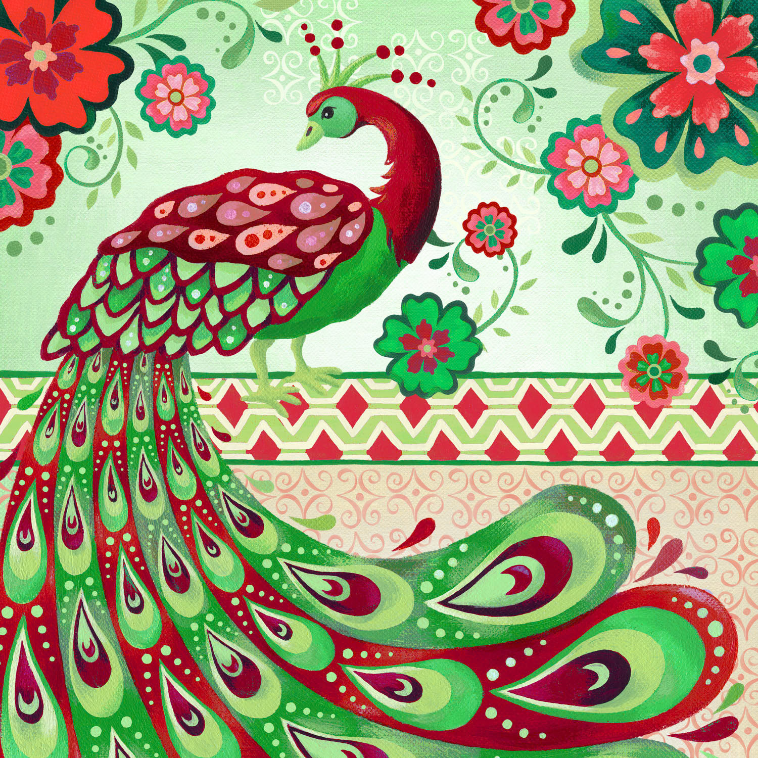 SH_Bird_SH869-1-PeacockSquareWithBackgroundLayers ©Steve Haskamp - Creatif License