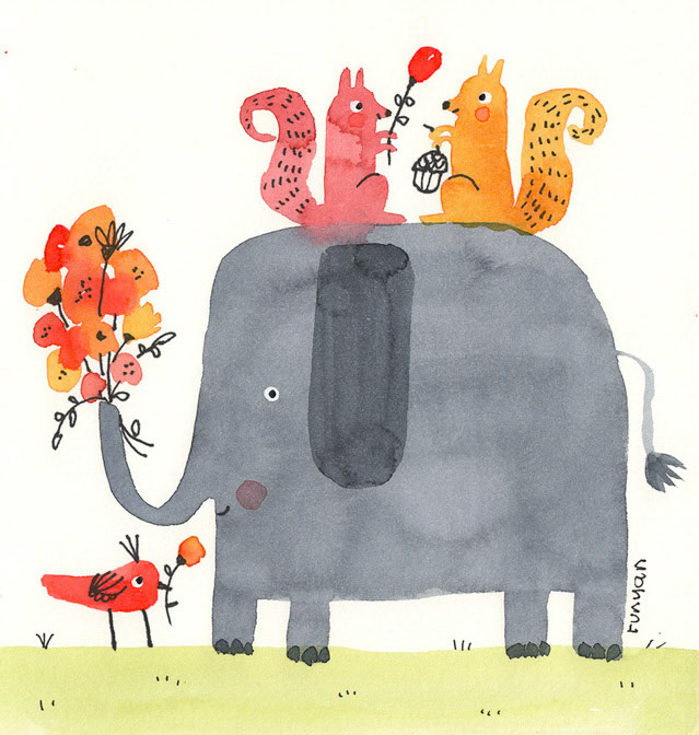 FRIENDSHIP 2 - Terry Runyan - Creatif _Elephants _  Creatif ©Terry Runyan - Creatif License