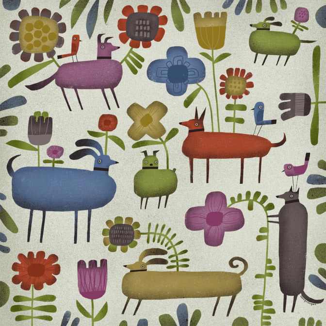 SAUSAGE DOG GARDEN _Dogs _  Creatif ©Terry Runyan - Creatif License