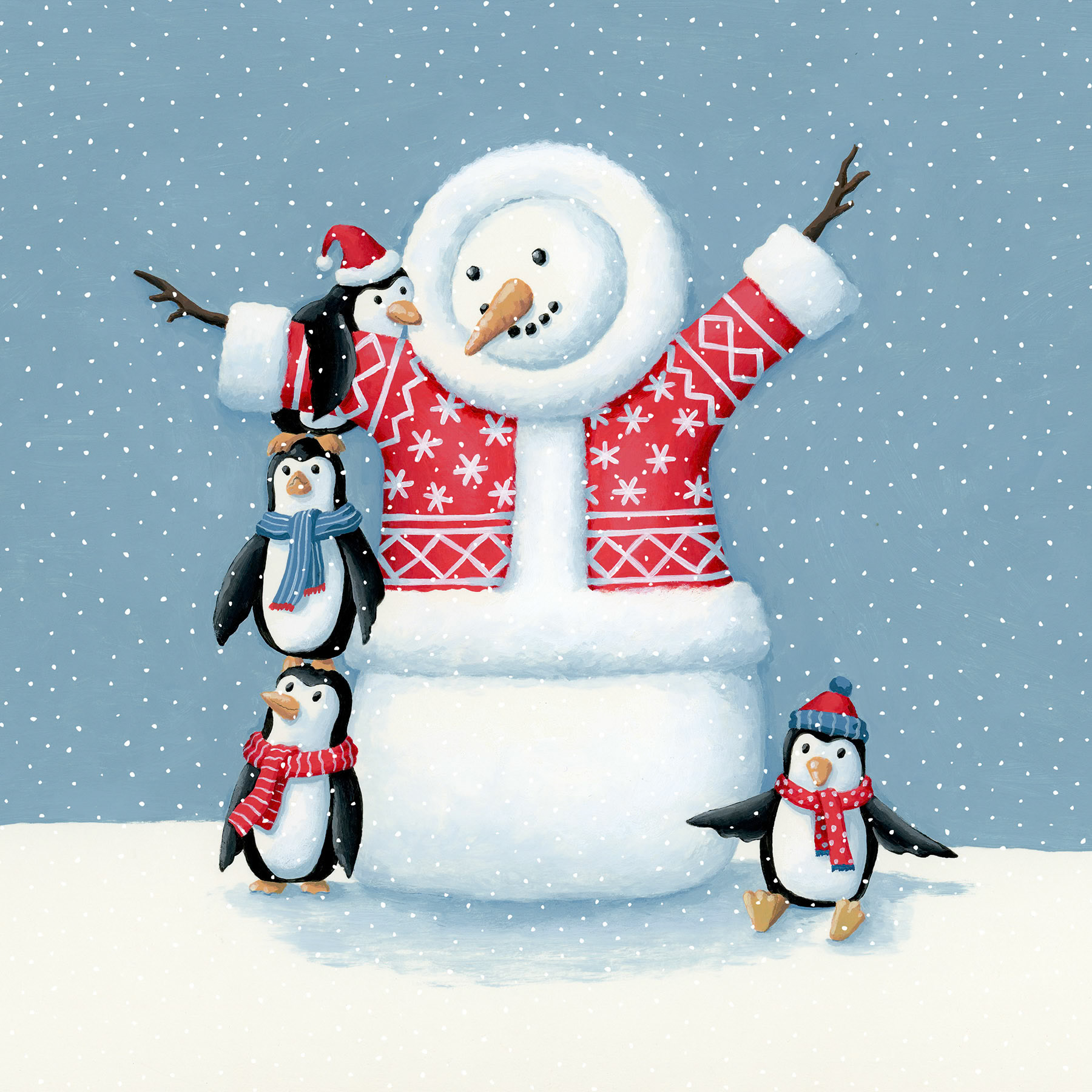 SH_Cmas_2477_Snowman and Penguins_Creatif ©Steve Haskamp - Creatif License
