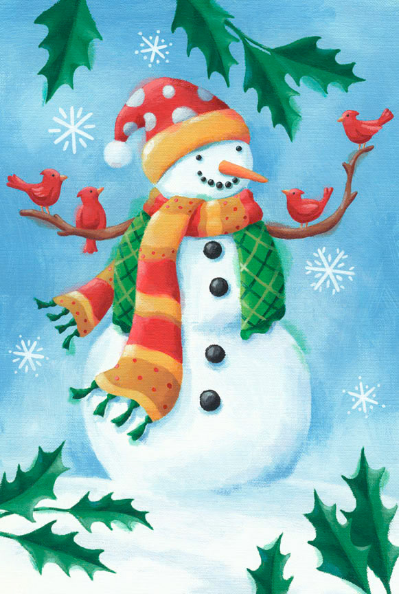 SH_Cmas_1025-SteveHaskamp-SnowmanWithCardinalsOnArms ©Steve Haskamp - Creatif License
