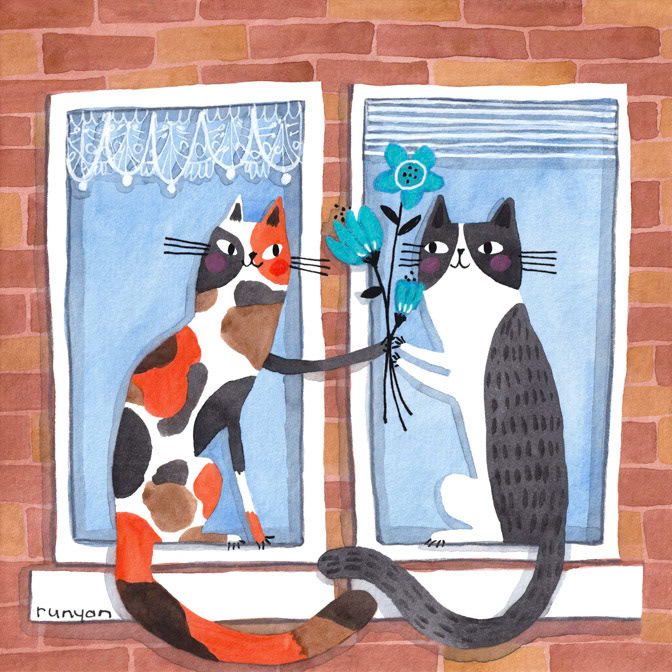 HAPPY NEIGHBORS 10x10 _Cats _  Creatif