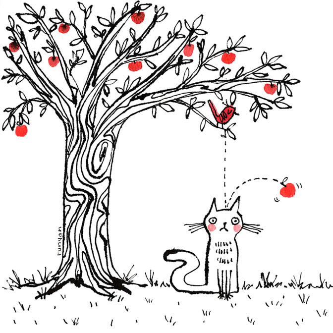APPLES TO APPLES - Terry Runyan - Creatif _Cat _  Creatif ©Terry Runyan - Creatif License