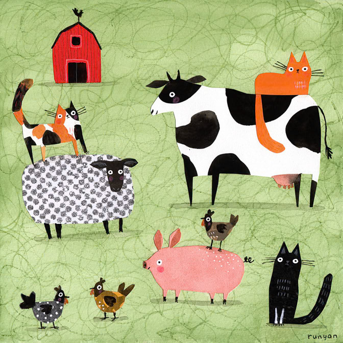 BARNYARD BUDDIES - Terry Runyan - Creatif _Animals- Farm _  Creatif ©Terry Runyan - Creatif License