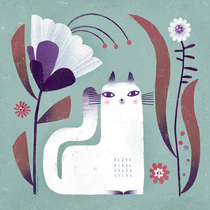 CAT BLOOMS - Terry Runyan - Creatif _Cat _  Creatif