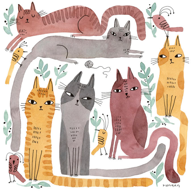 CAT HANGOUT 15x15 _Cats _  Creatif