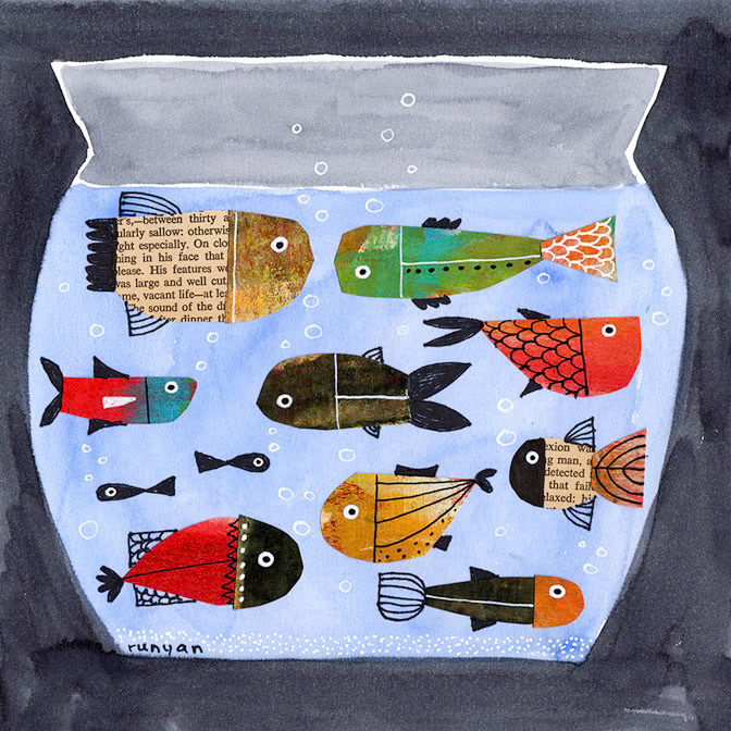 WAITING ROOM - Terry Runyan - Creatif _Animals- Fish _  Creatif ©Terry Runyan - Creatif License