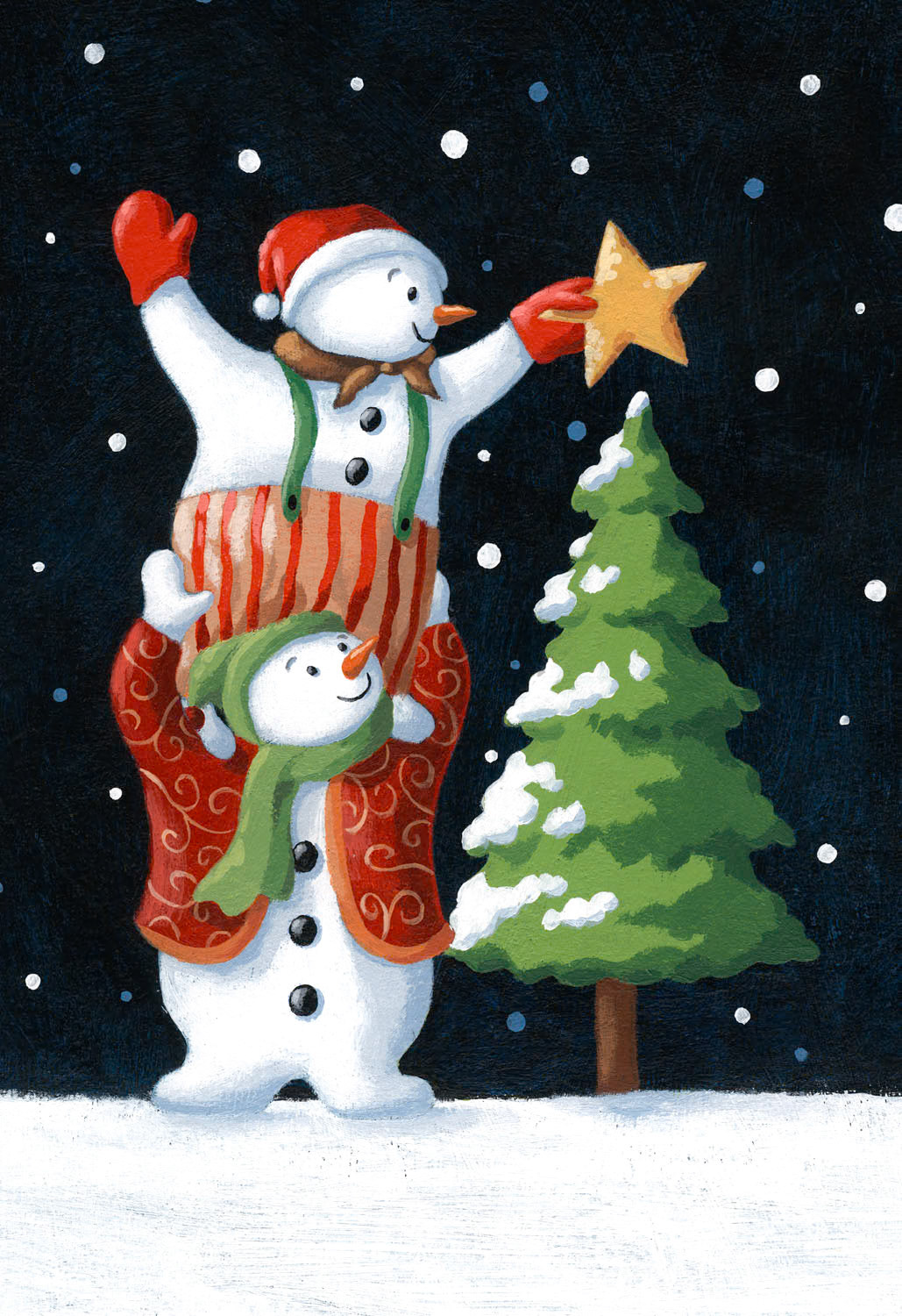 SH_Cmas_685-SnowmenWithTree ©Steve Haskamp - Creatif License