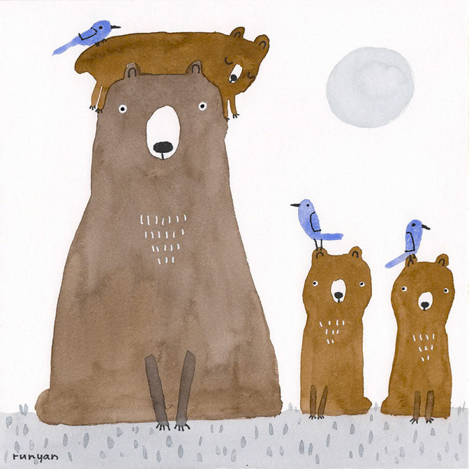 BEAR FAMILY - Terry Runyan - Creatif _Animals- Bear _  Creatif ©Terry Runyan - Creatif License