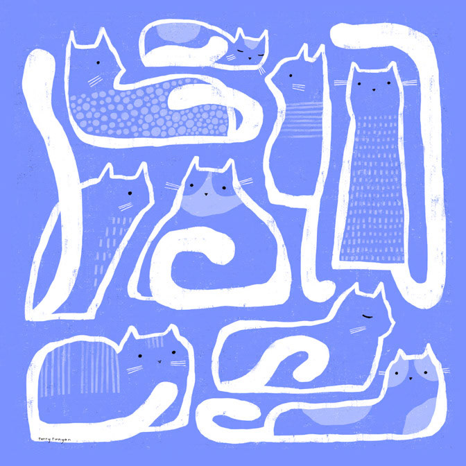 WHITE LINE CATS _Cats _  Creatif