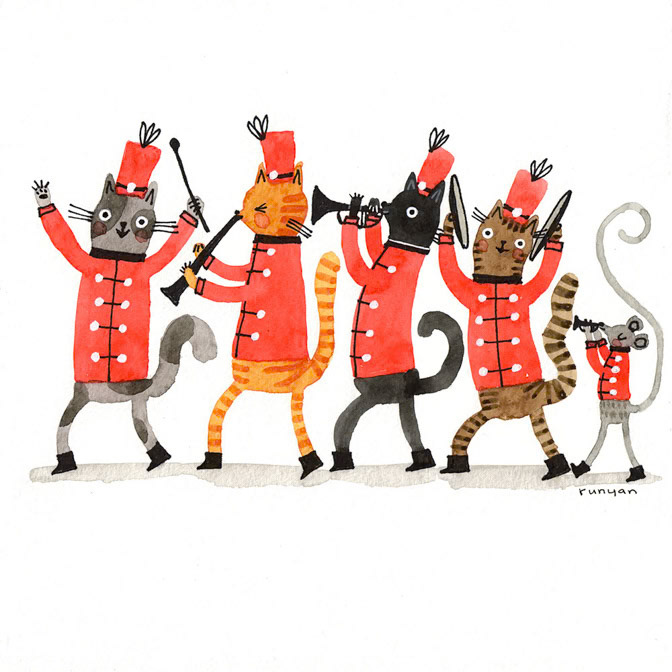 MARCHING CAT &amp;  MOUSE - Terry Runyan - Creatif _Cat- Larkwood2512presell _  Creatif