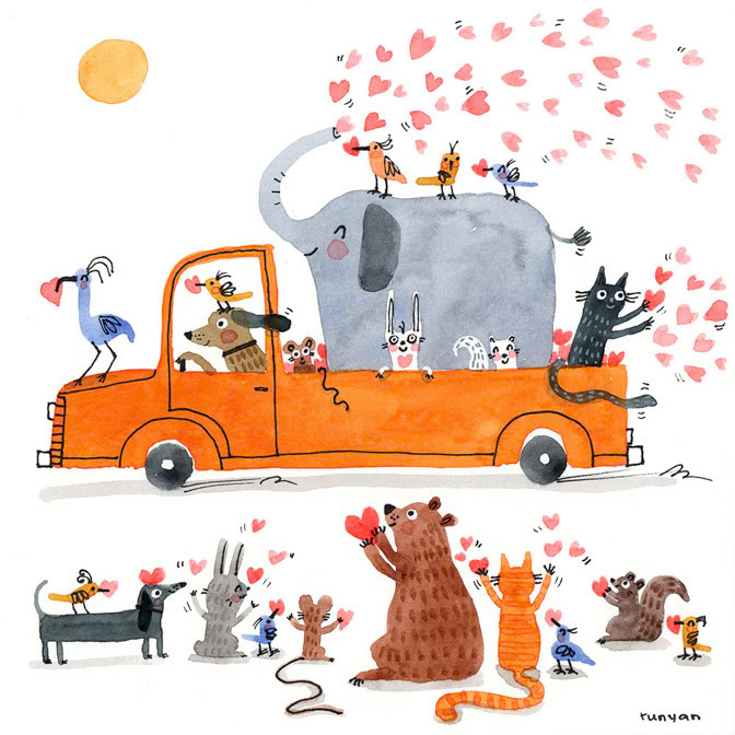 SPREADING KINDNESS - Terry Runyan - Creatif _Animals _  Creatif ©Terry Runyan - Creatif License