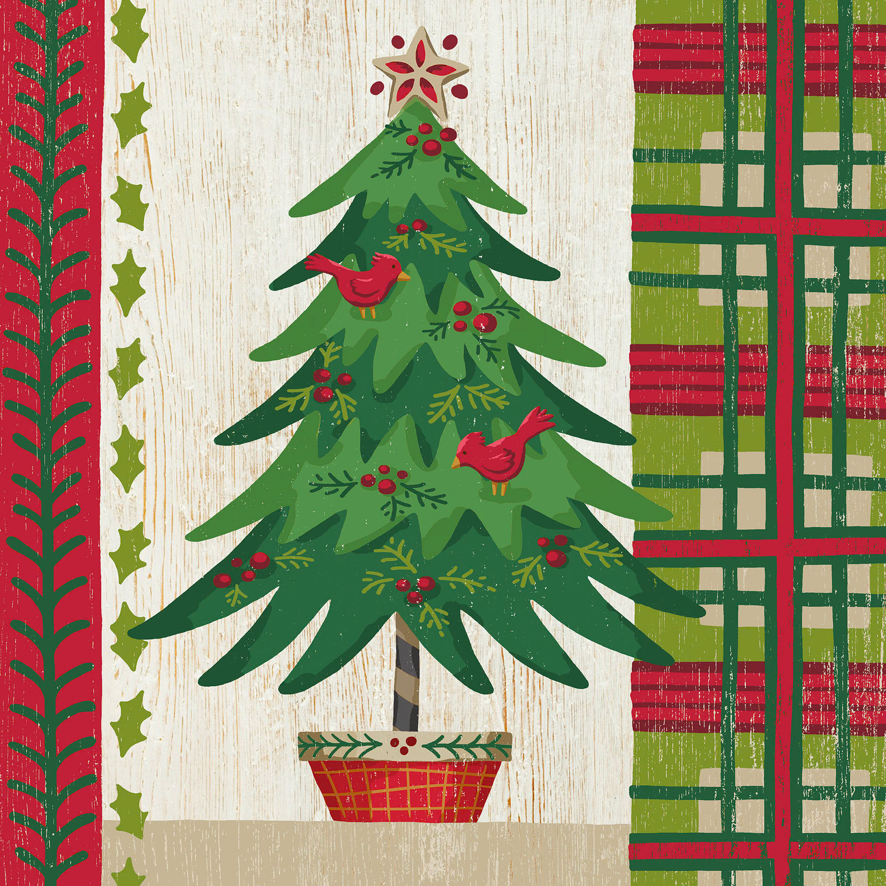 SH_Cmas_01487_1_Rustic Tree With Plaid_Creatif ©Steve Haskamp - Creatif License