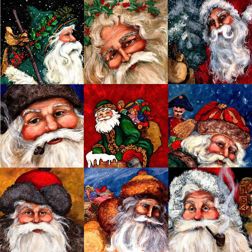 Santa Expressions layered group images