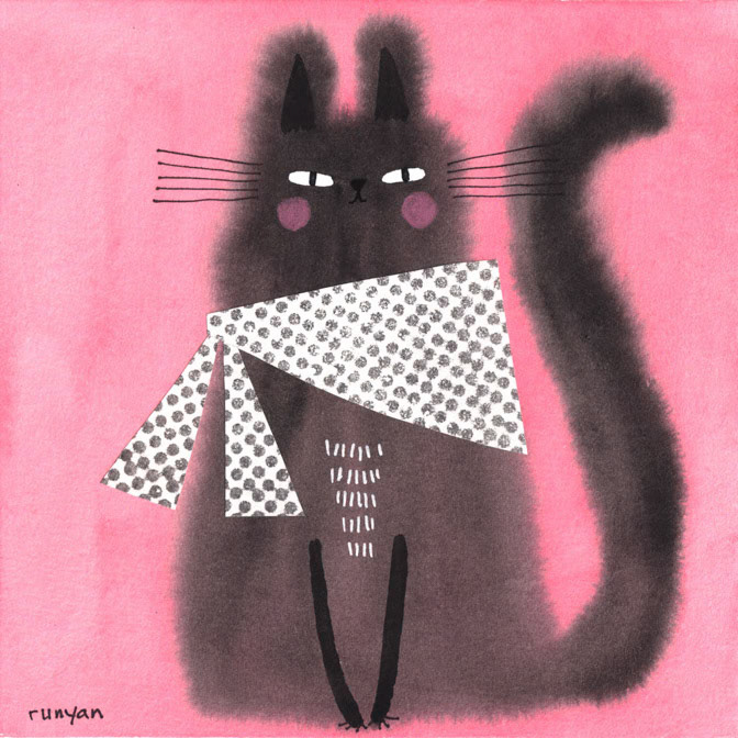 POLKA DOT SCARF _Cats _  Creatif