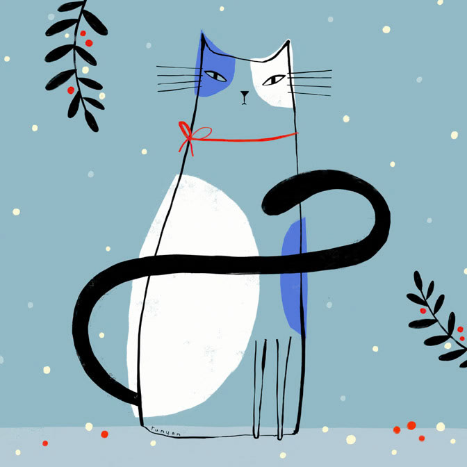 HOLIDAY CAT _artneedlepoint- Cats- christmas _  Creatif