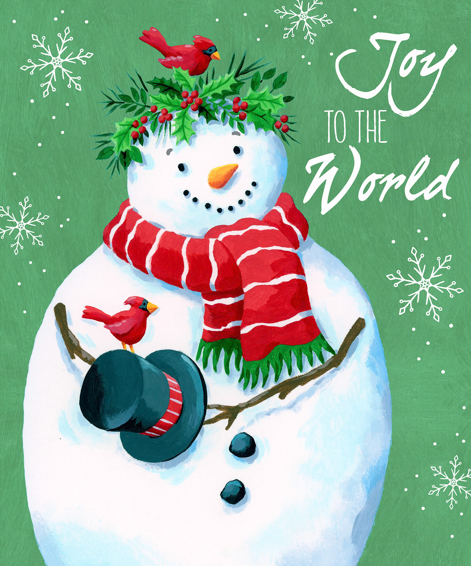 SH_Cmas_2358_Snowman with Holly Crown 10X12_Creatif[2] ©Steve Haskamp - Creatif License