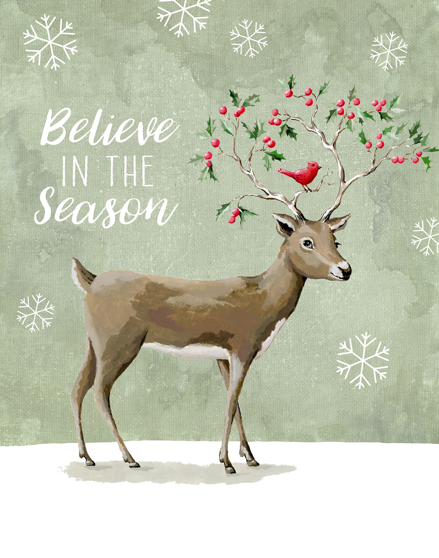 SH_Cmas_2334d_Deer with Holly Antlers_Creatif ©Steve Haskamp - Creatif License