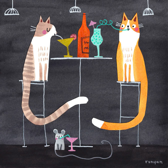 COCKTAIL HOUR _Cat- drinks _  Creatif