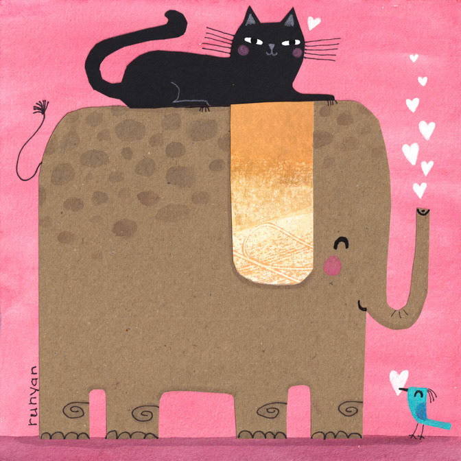 SHARING THE LOVE _Animals- artneedlepoint4-1-2026- Cats- Elephants _  Creatif