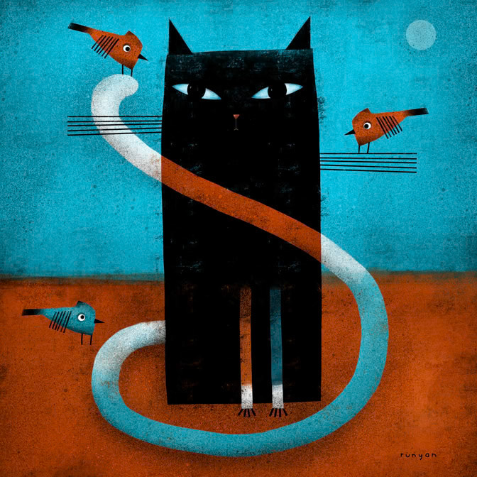 OFFSET WHISKERS 300dpi Terry Runyan - Creatif _Birds- Cat _  Creatif