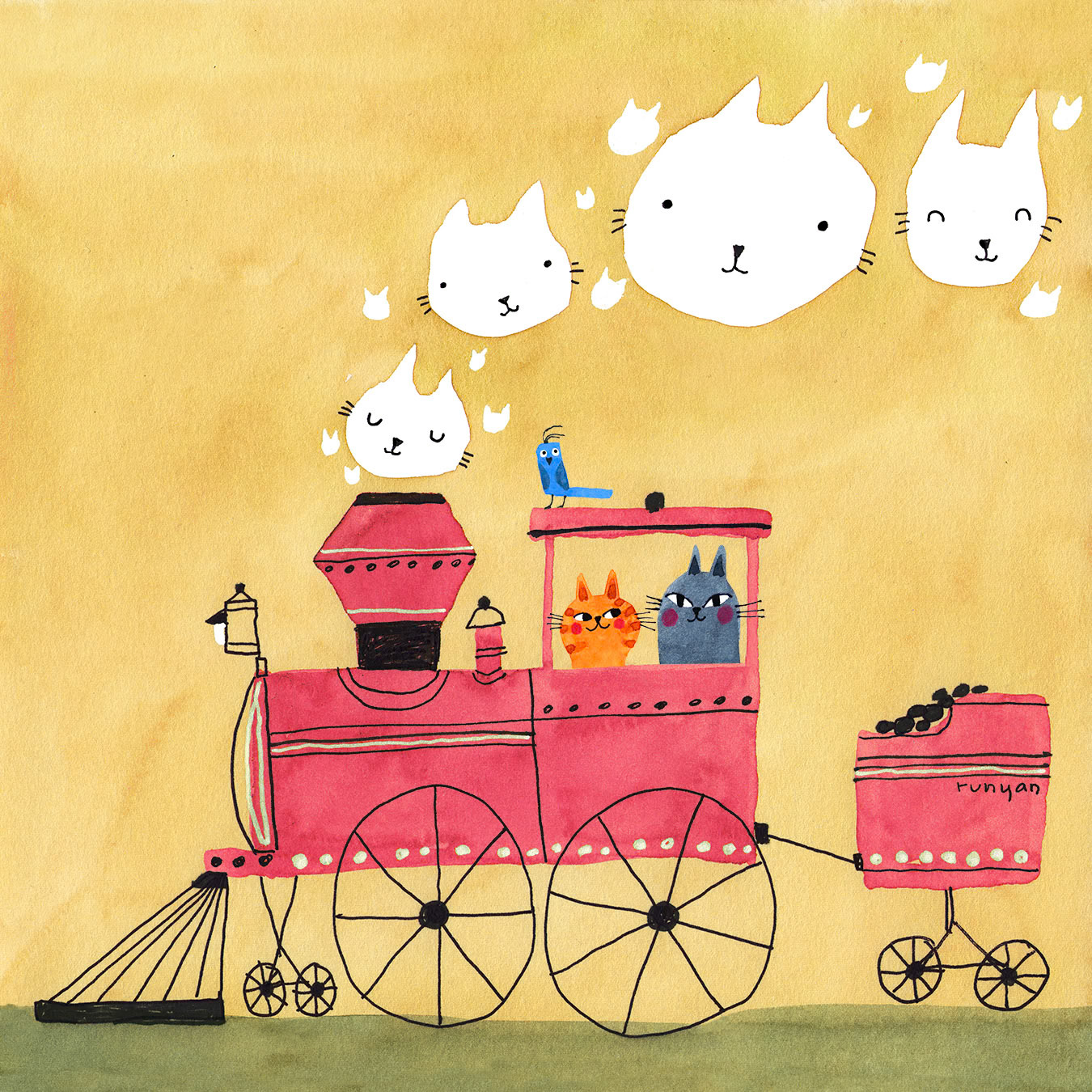 CAT TRAIN new ©Terry Runyan - Creatif License
