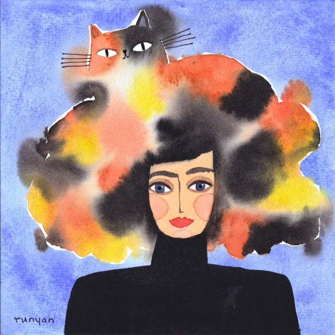 CALICO HEAD _cathat- Cats _  Creatif
