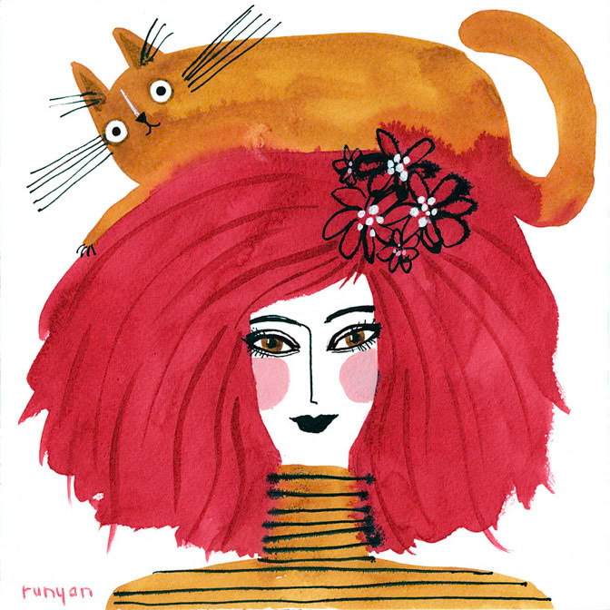 MUSTARD &amp; MAROON _Cat Hair _  Creatif