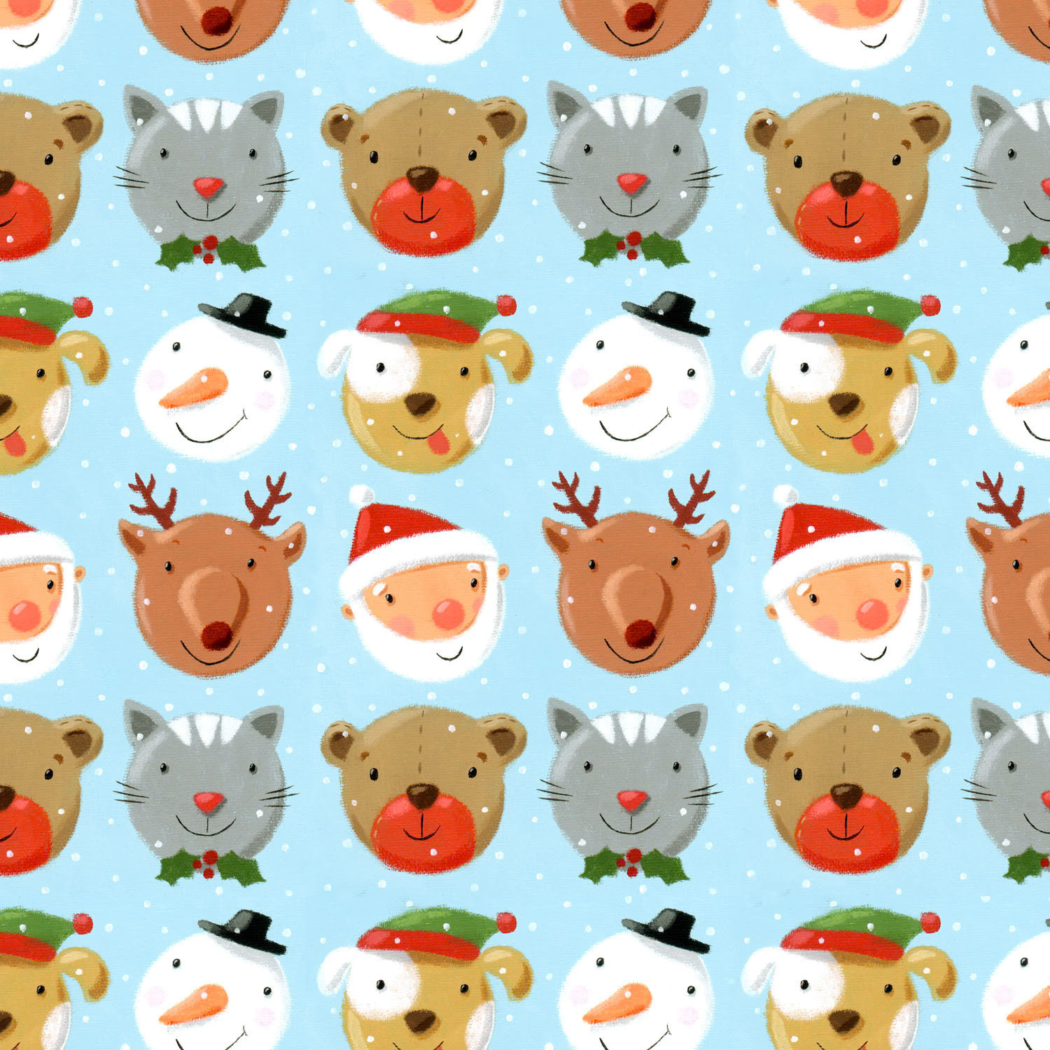 SH_Cmas_76-roundxmasheadsPattern ©Steve Haskamp - Creatif License