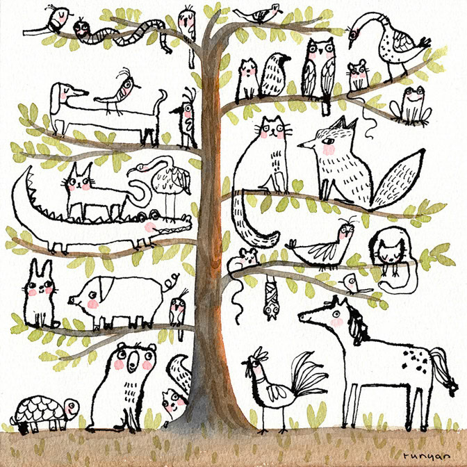 ANIMAL TREE 2 - Terry Runyan - Creatif _Animals _  Creatif ©Terry Runyan - Creatif License