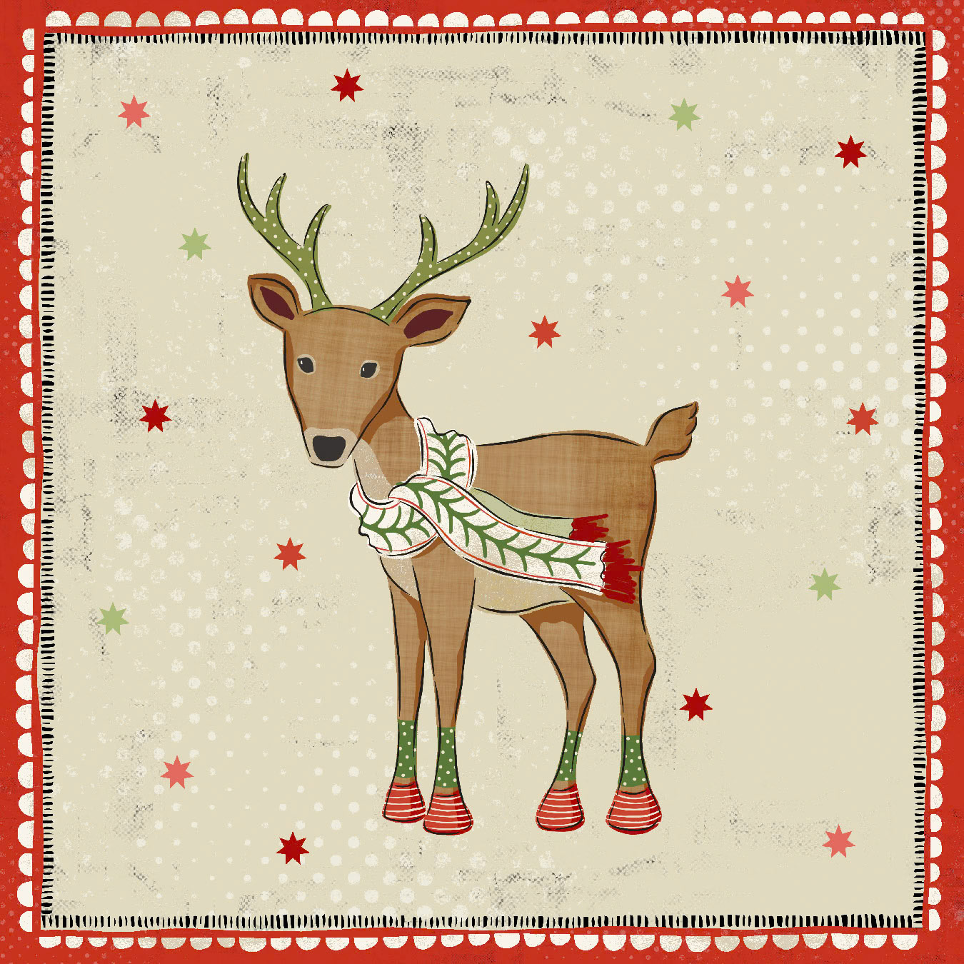 SH_Cmas_1836_Linework Reindeer_Creatif ©Steve Haskamp - Creatif License