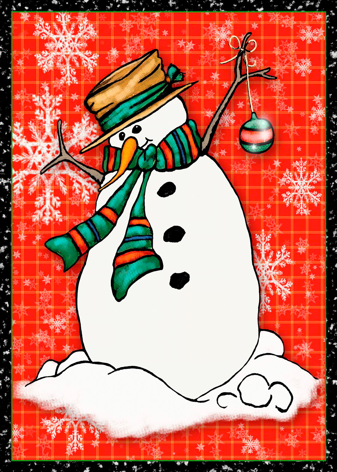 CH961 Snowman card copy