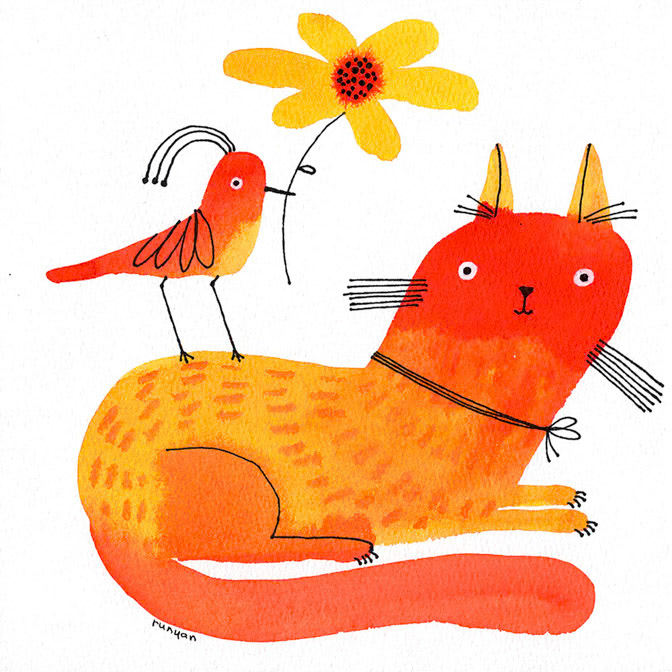 ORANGE FRIENDS 2 - Terry Runyan - Creatif _Cat _  Creatif