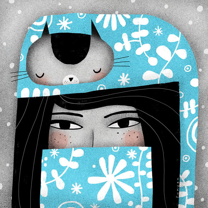 WINTER CAT HAT - Terry Runyan - Creatif _Cat- christmas- Winter _  Creatif